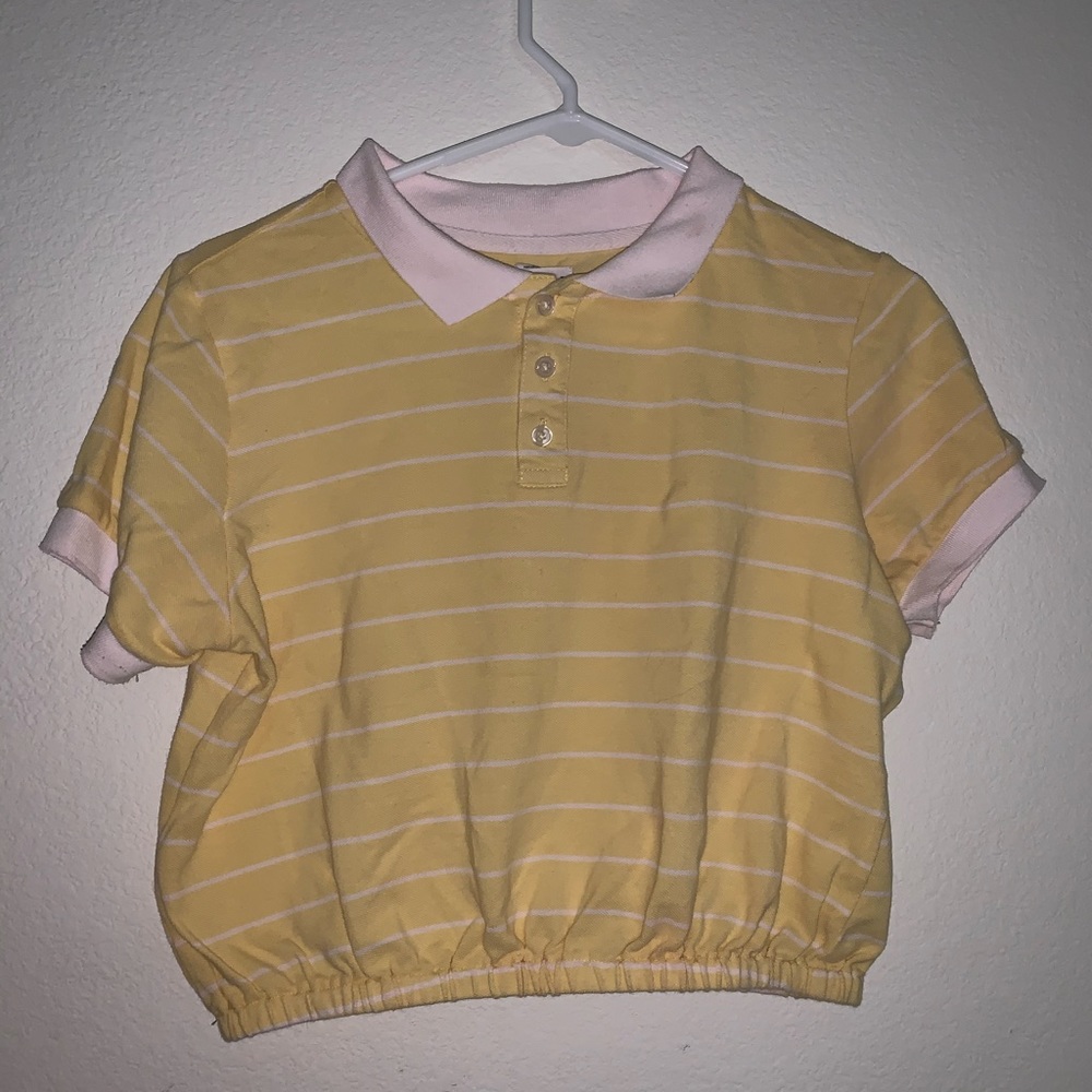 Yellow Striped Short Top